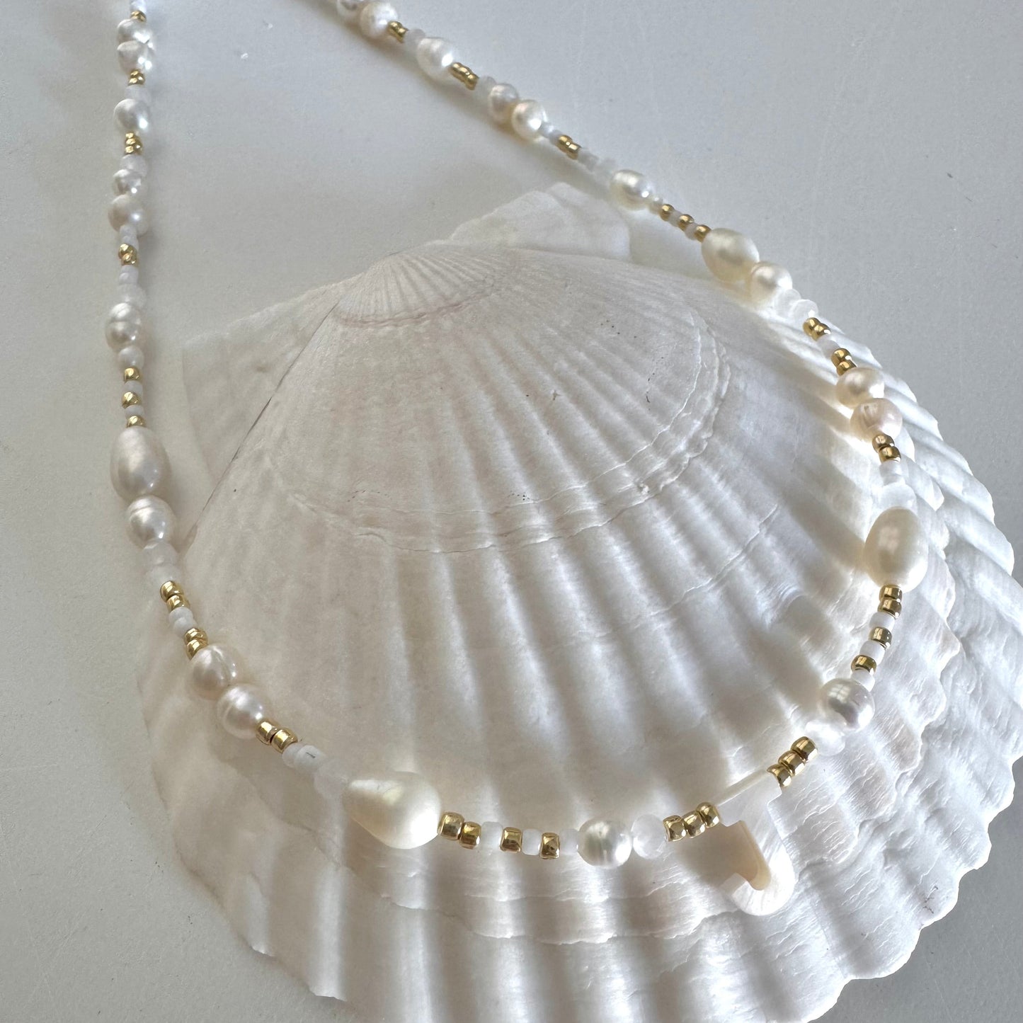 Golden Pearl Necklace