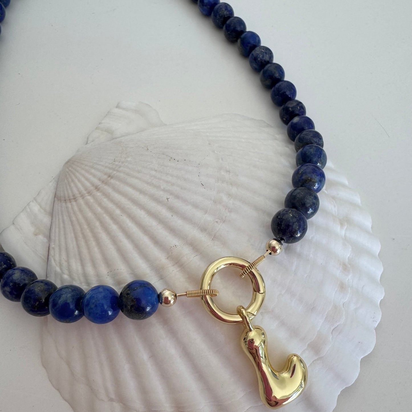 Holiday Charm Necklace ~ Lapis Lazuli