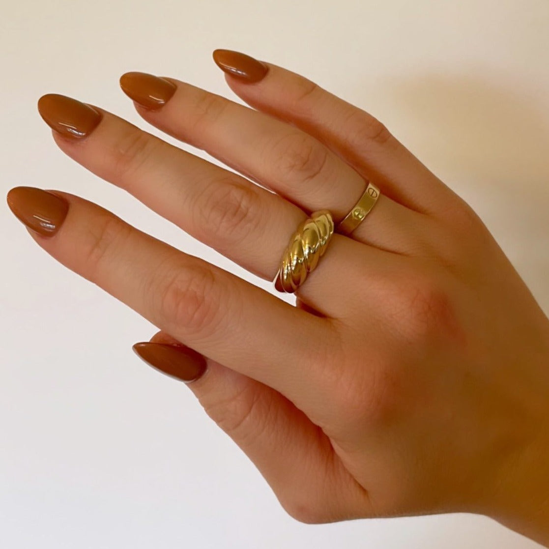 Gold filled shop croissant ring